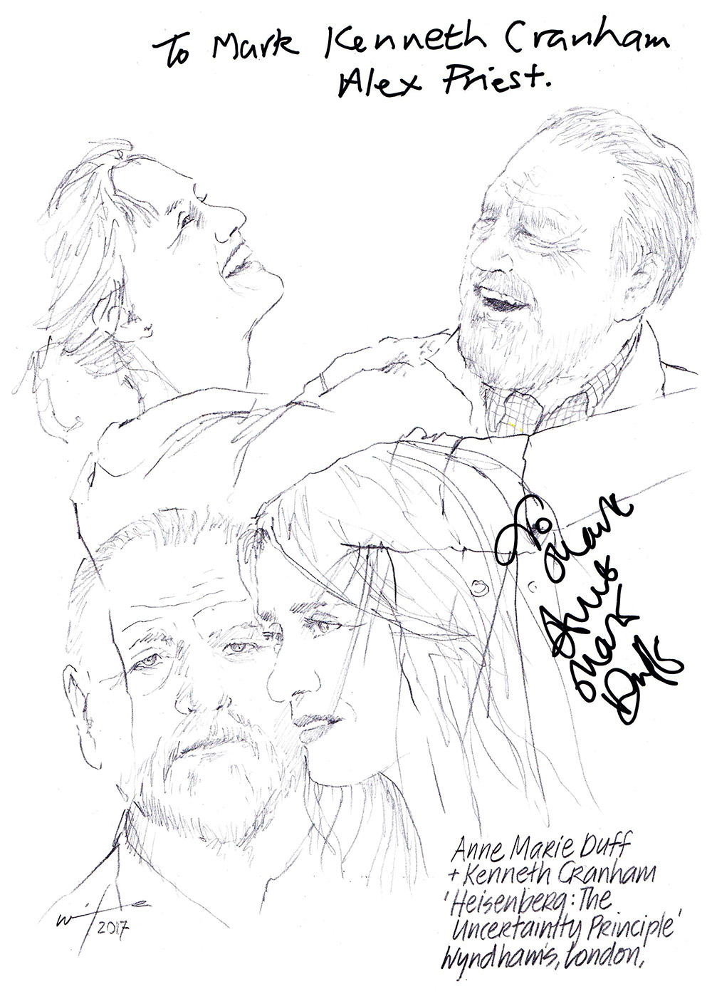 1000x1395 Drawing Anne Marie Duff And Kenneth Cranham In Heisenberg