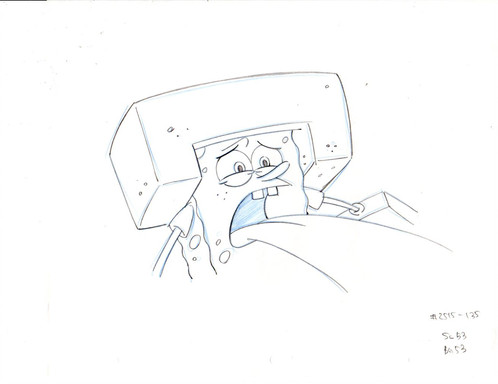 498x384 Spongebob Squarepants Production Drawing Web186 Animation Art
