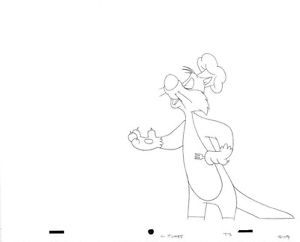 300x242 Warner Bros Animation Art Production Drawing Sylvester The Cat