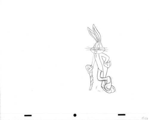 500x403 Warner Bros Rabbit Animation Art Cel Production Drawing Bugs Bunny
