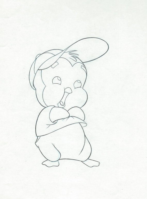 570x769 Cats Don'T Dance Original Pudge Production Drawing