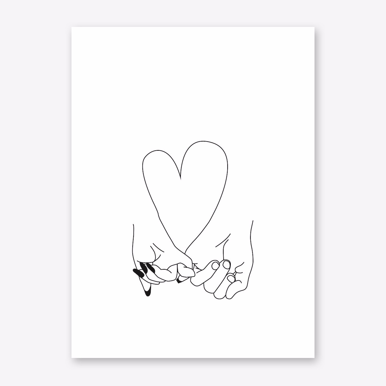 1350x1350 Pinky Promise Art Print By Honeymoon Hotel