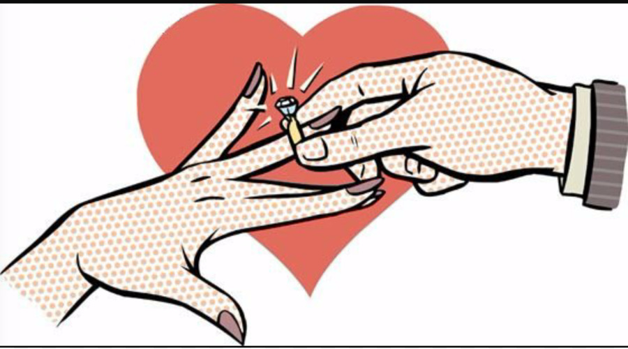 900x500 Marriage Proposal Cartoon Drawing Clip Art