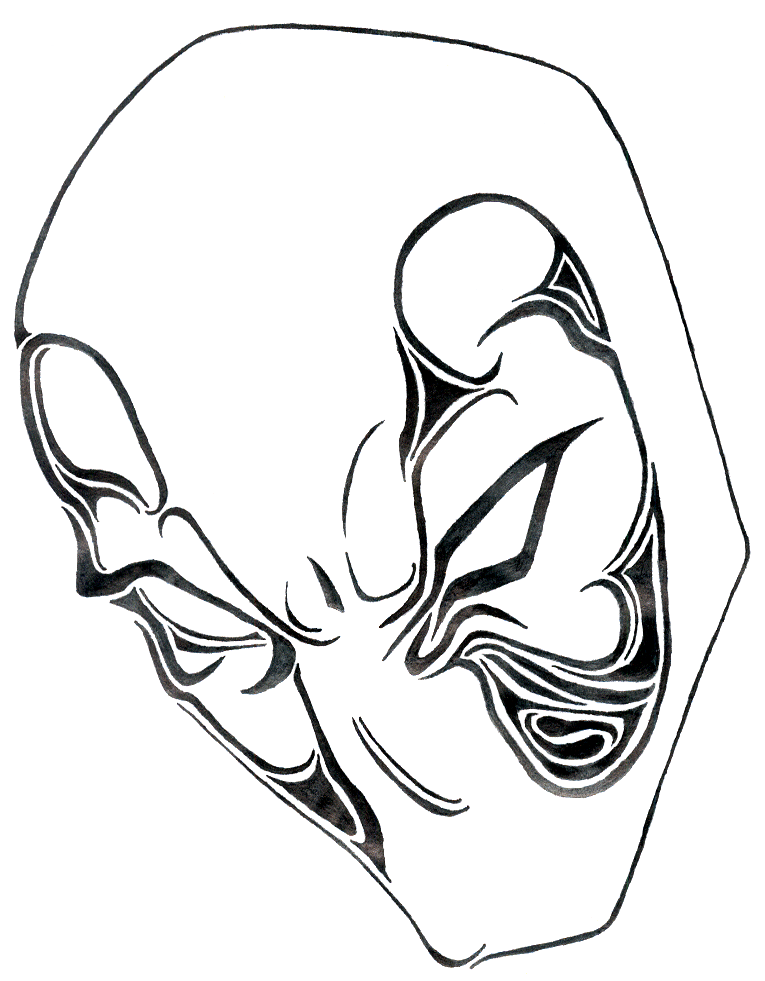 765x981 Tribal Deadpool Sketch Ink'D By Psychotic God