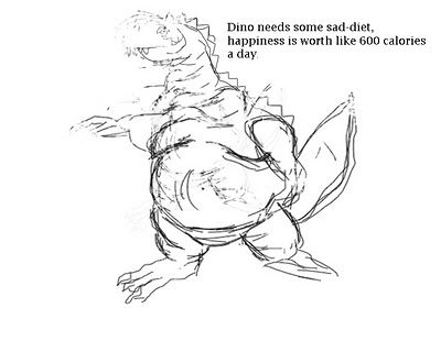 400x310 Fat Saurus My Drawings Psychotic And Drawings