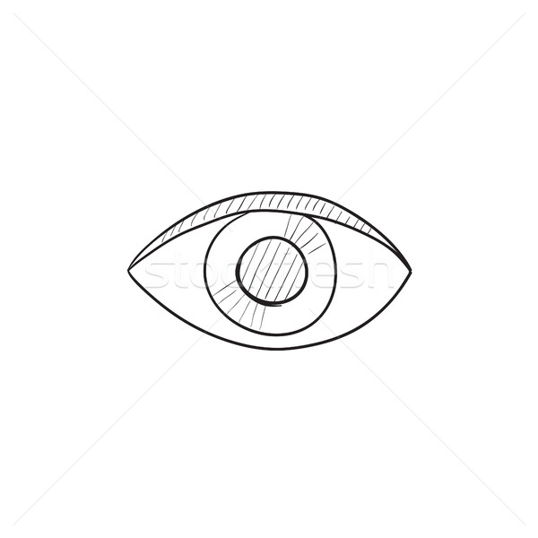 600x600 Publish Content Button Sketch Icon. Vector Illustration Andrei