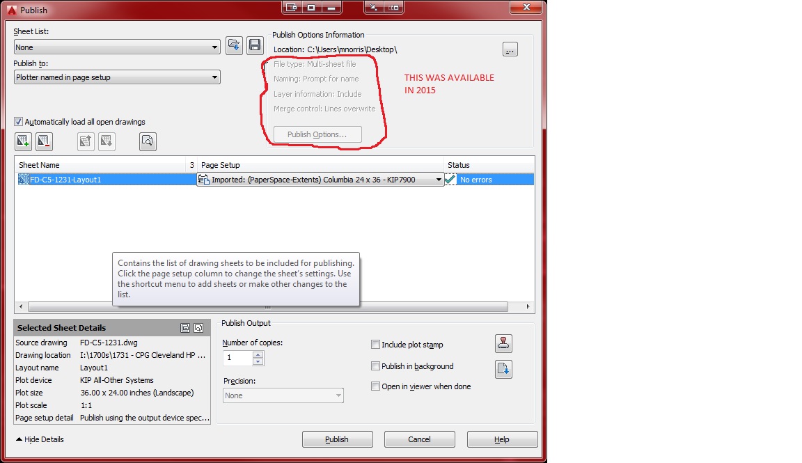 1152x665 Solved Autocad 2016 Publish Options