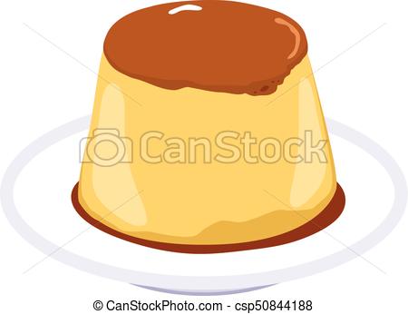 450x346 Illustration Of Flan Caramel Pudding Dessert With Soft Vector