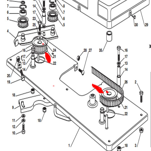 500x500 Castelgarden Steel 28 Toothed Pulley