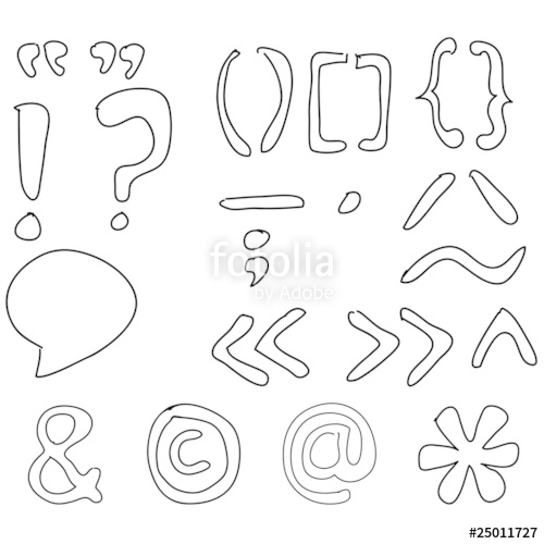 500x500 Hand Drawn Punctuation Marks Stock Image And Royalty Free Vector