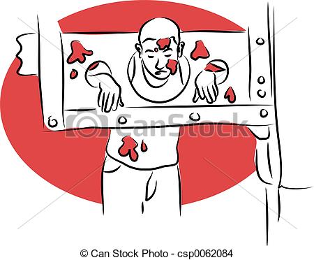 450x372 Stocks. Punishment Drawing