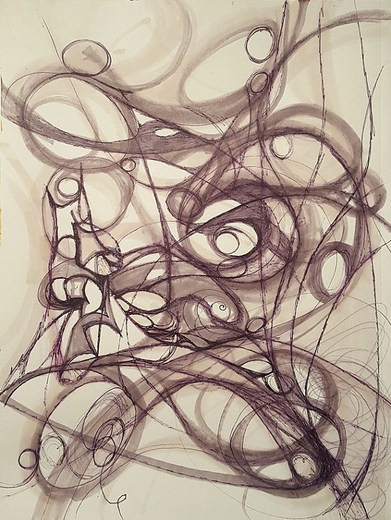 570x757 Time Abstract Marker And Graphic Pen Drawing 9 X By Herartisheart