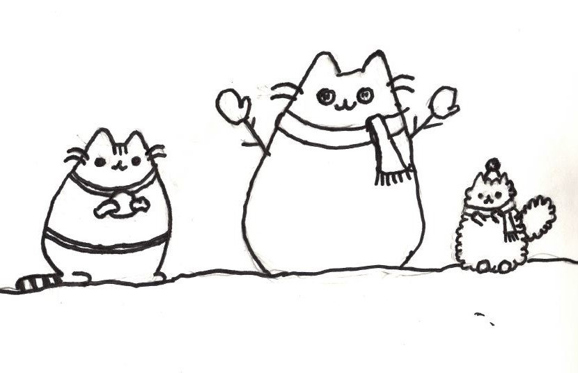 830x536 Pusheen Drawing Seeking The Feather Things