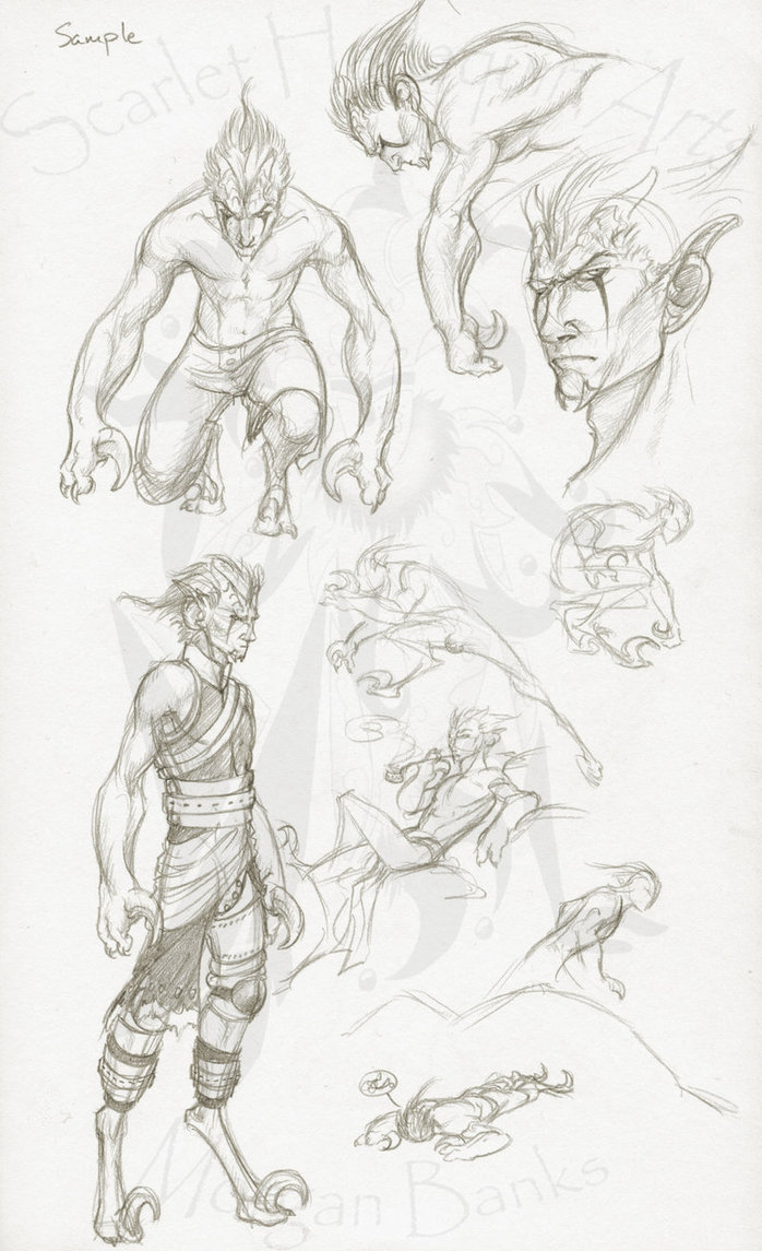 698x1145 Character Drawing Challenge 1 Sample By Scarlet Harlequin N