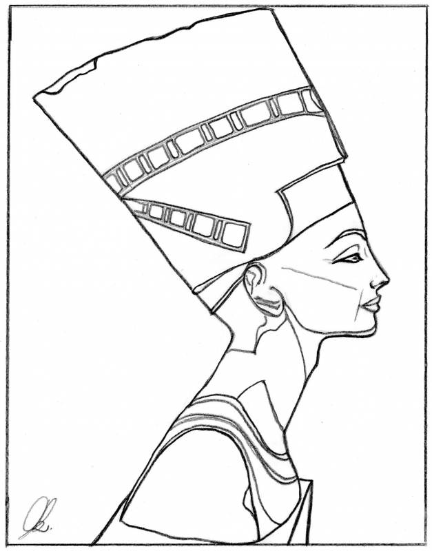 Queen Nefertiti Drawing at GetDrawings | Free download