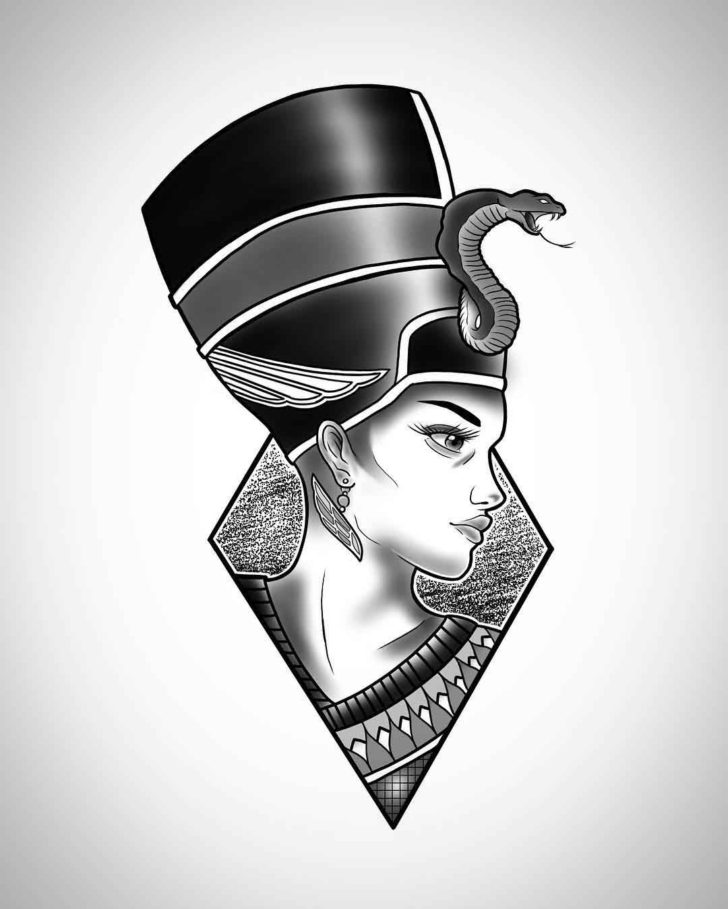 728x909 Queen Nefertiti Tattoo Best Tattoo Ideas Gallery