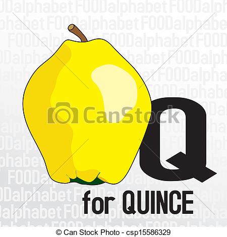 450x470 Q For Quince, The Food Alphabet Vector Illustration