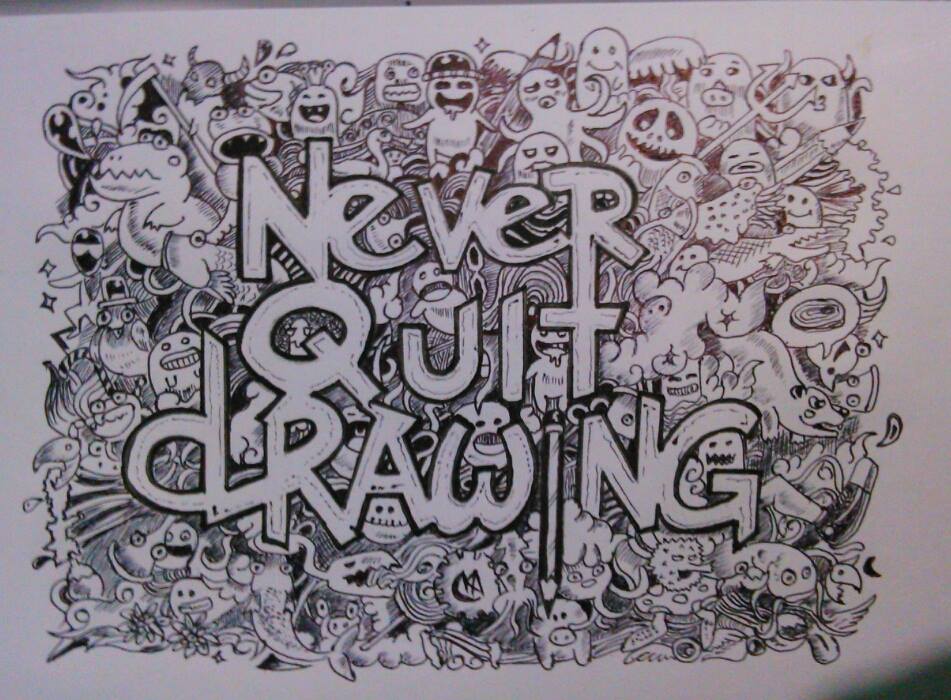 951x700 Never Quit Drawing By Abhimanyudalal