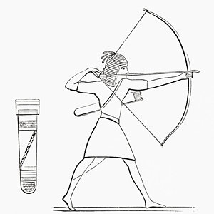 300x300 Egyptian Archer And Quiver. From The Drawing By Vintage Design Pics