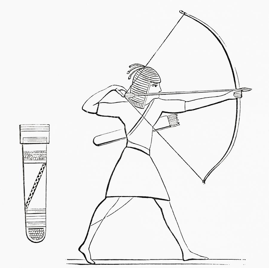900x899 Egyptian Archer And Quiver. From The Imperial Bible Dictionary