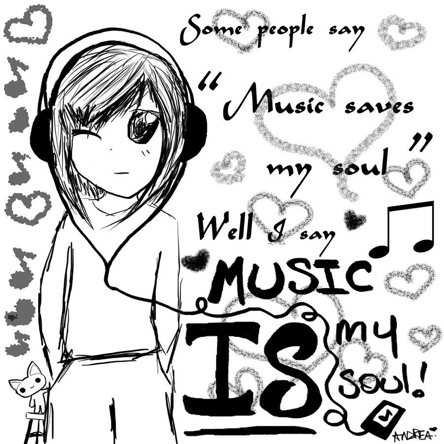900x900 Music Is My Soul Music Quote Art Drawing Sketch Soul Love Music