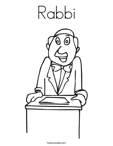 468x605 Rabbi Coloring Page