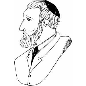 300x300 Rabbi Coloring Page