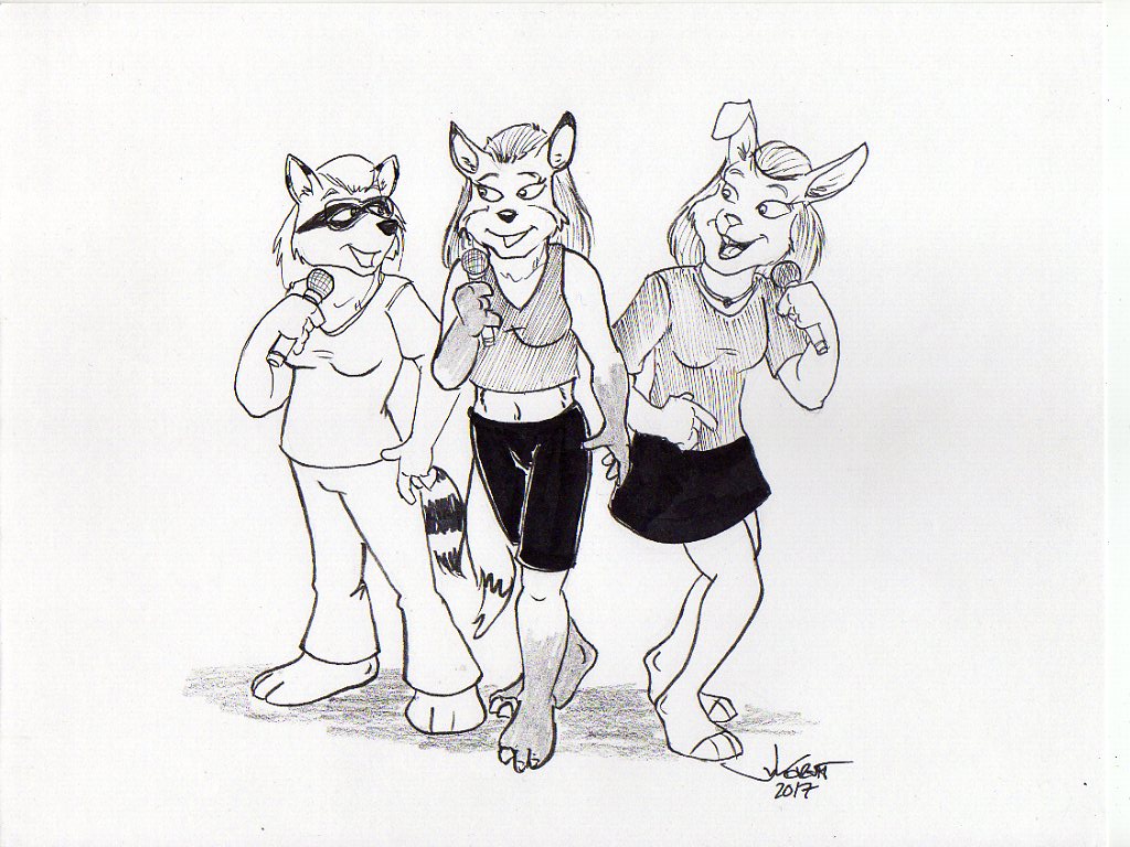 1024x768 Shannon, Vera, And Mitzi By Rabbi Tom By Flashtwolf