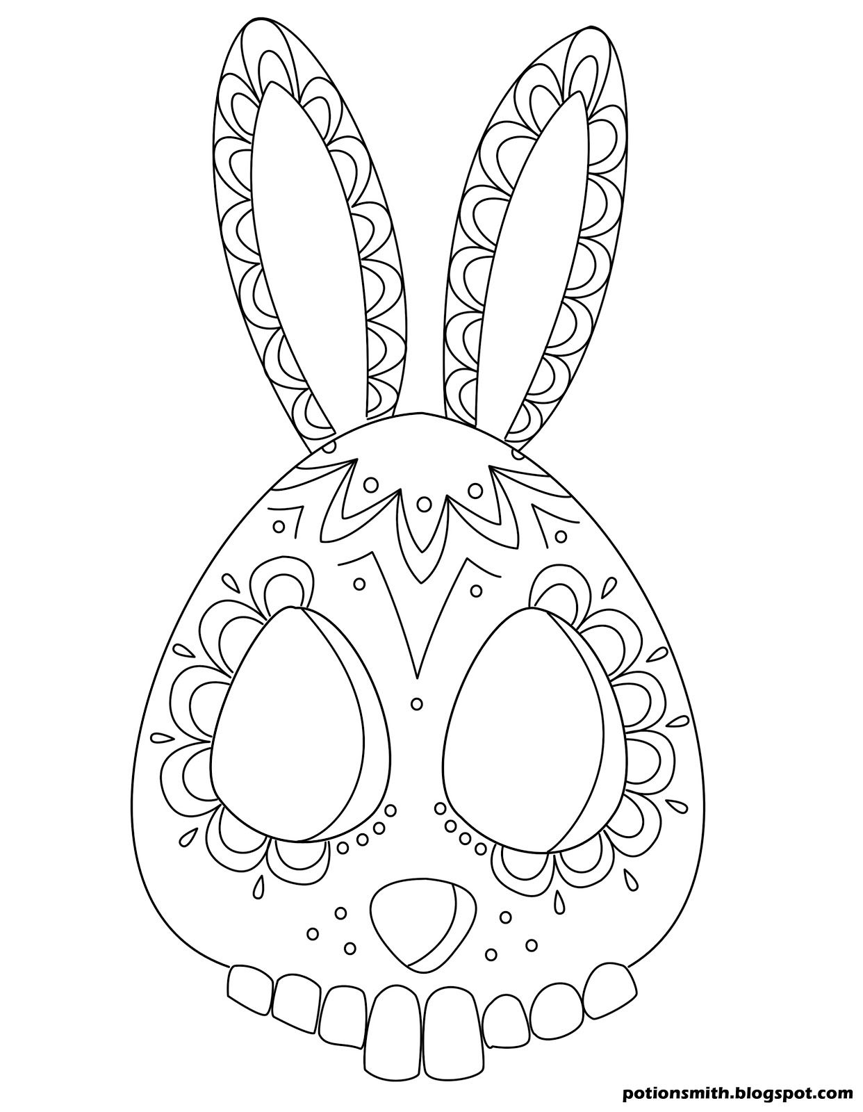 1242x1600 This Bunny Sugar Skull Is Kind Of Easter Eggy. Potionsmith Sugar
