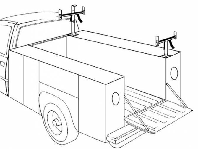 670x503 Weather Guard Service Body Ladder Rack