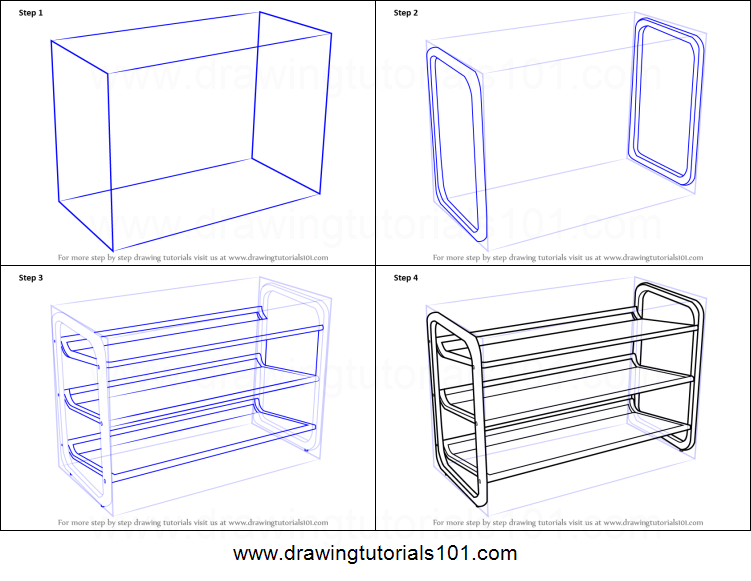 751x581 How To Draw Shoe Rack Printable Step By Step Drawing Sheet