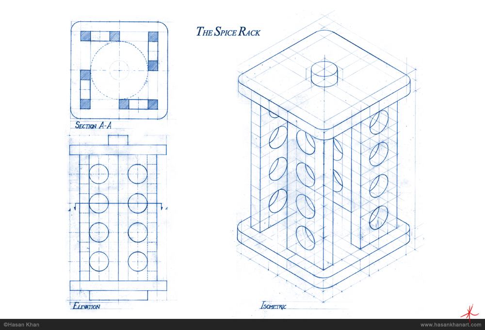 1000x680 Technical Drawing The Spice Rack Hasan Khan