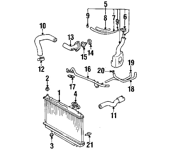 600x522 Toyota 1652328010 Genuine Oem Radiator Assy Upper Insulator Ebay