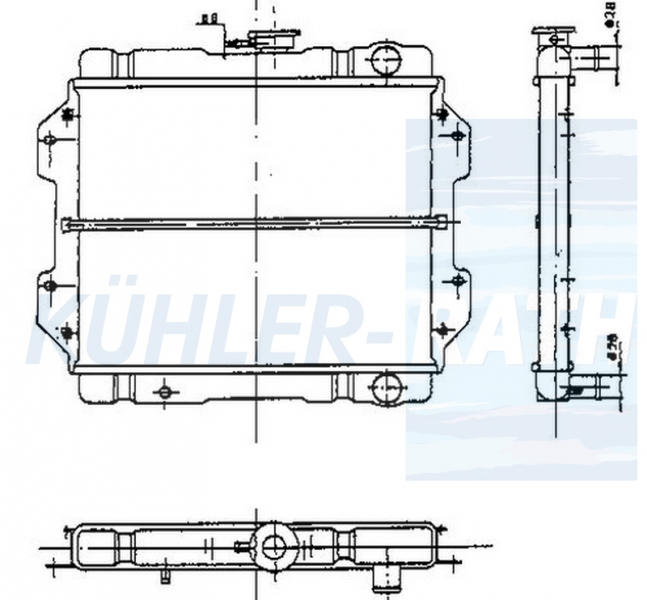 647x600 Suzuki Radiator (1770080000 1770080001 1770080002 1770083000
