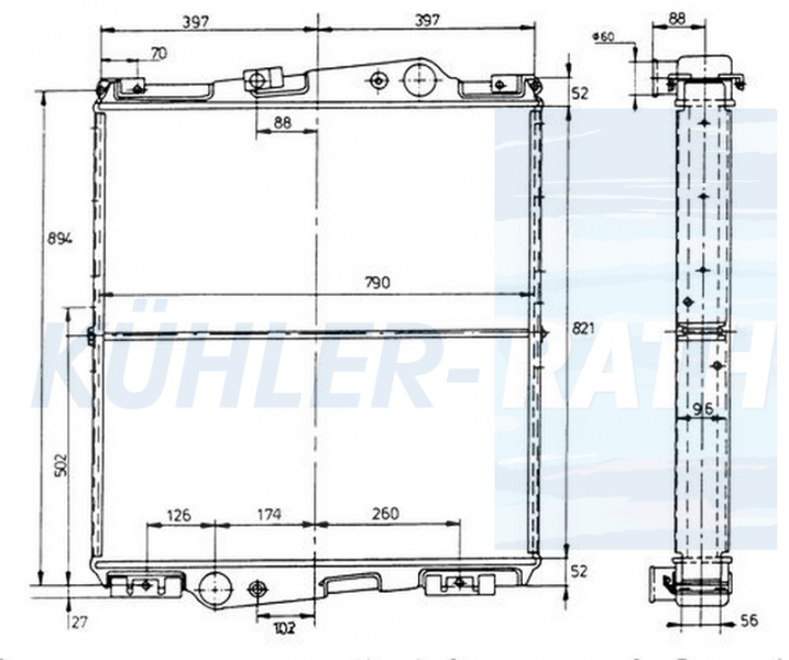 717x600 Volvo Radiator (1664500 5003345 0475701 2783862222)
