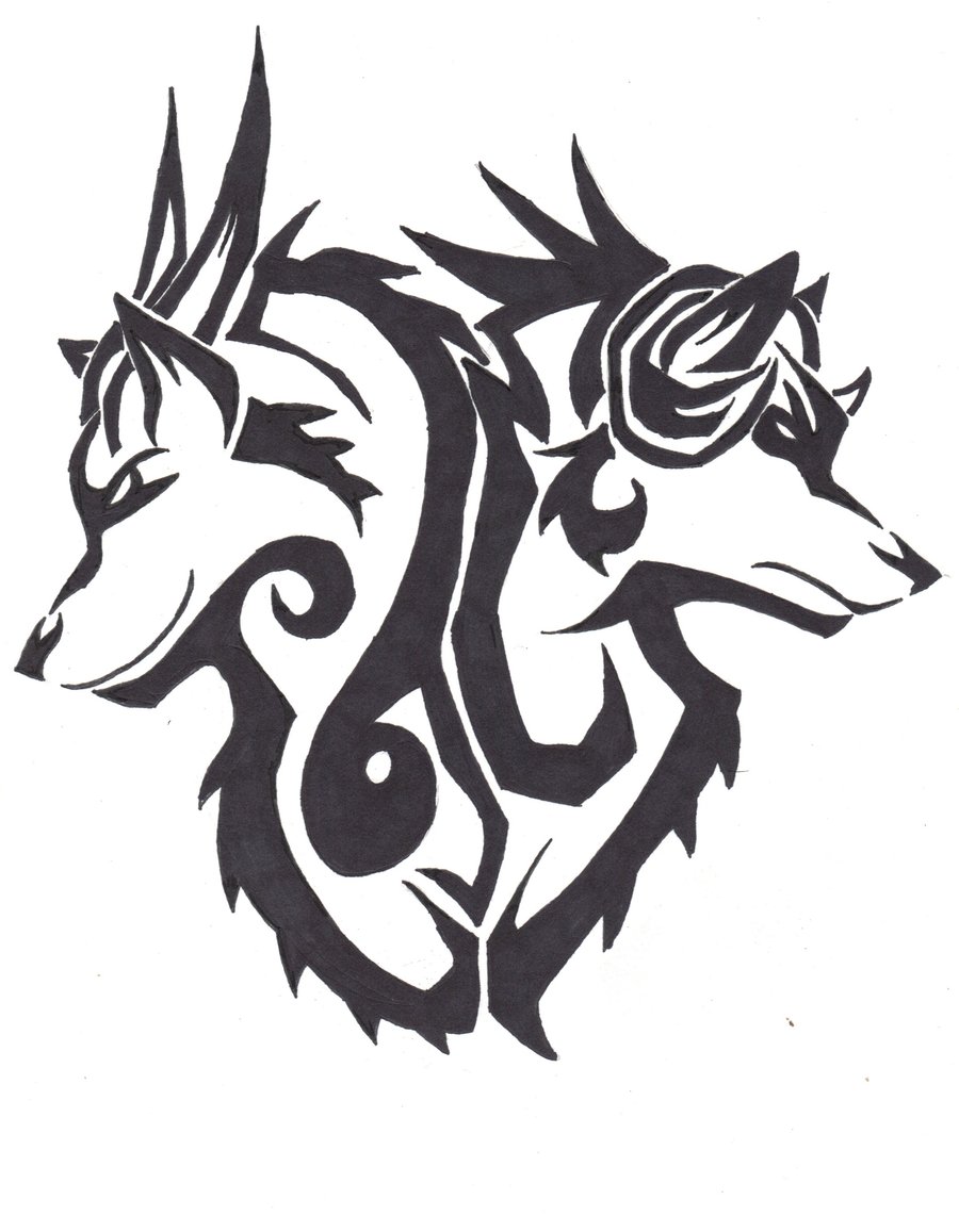 900x1157 Rage And Despair Tribal Tattoo Design By Wolfhappy