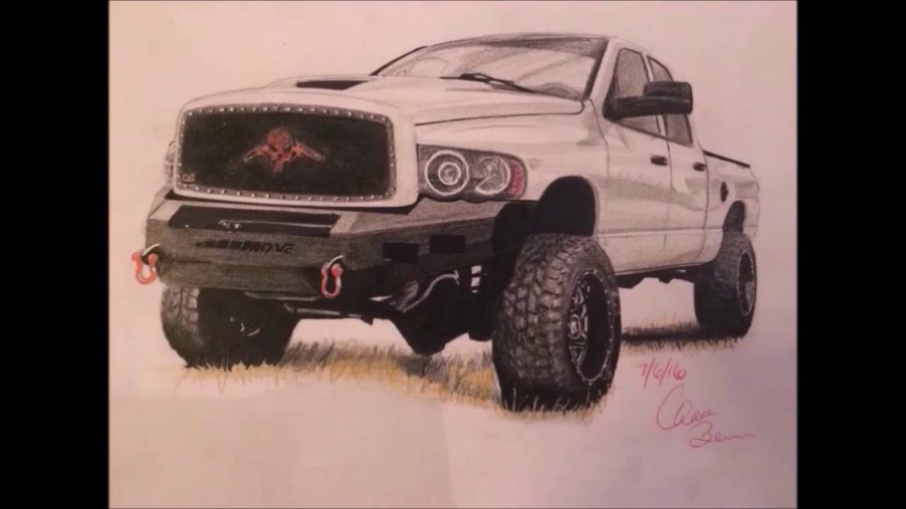 1280x720 Dodge Ram Time Lapse Drawing