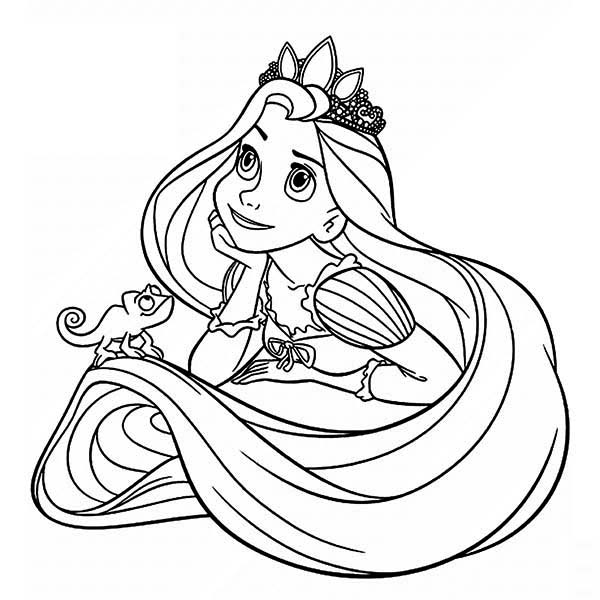 600x600 Princess Rapunzel Coloring Pages