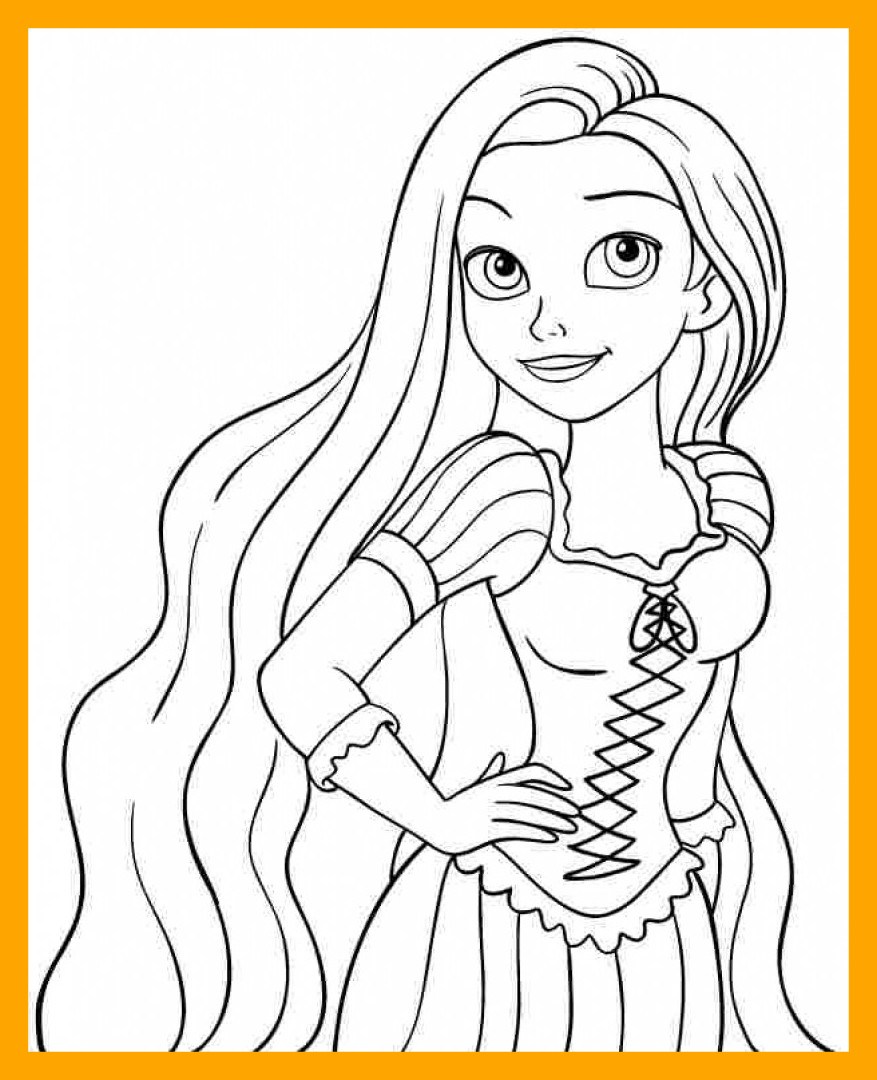877x1080 The Best Printable Rapunzel Coloring Page Disney Picture