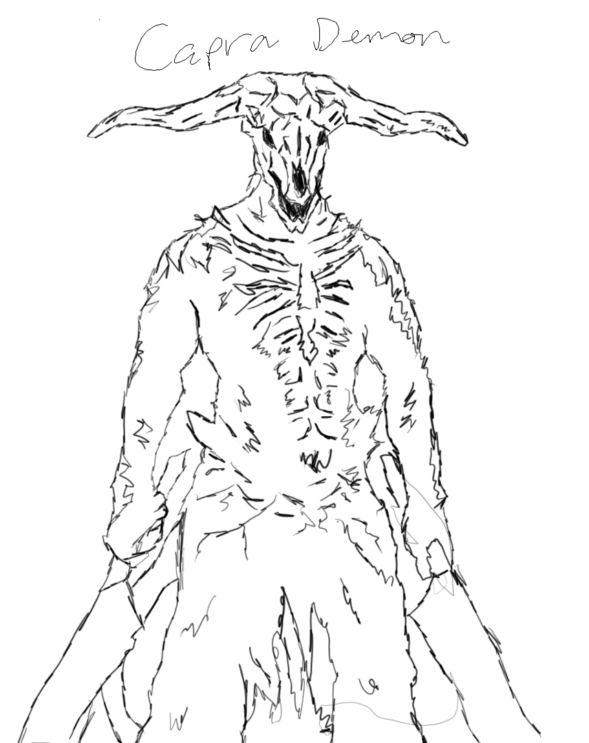 856x1080 My Scribbly Ass Drawing Of The Capra Demon Rate It Fagets