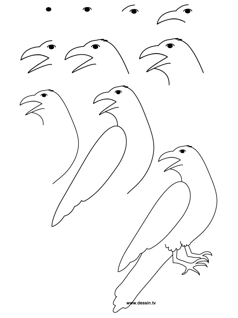 768x1024 Dessin Corbeau Corbeaux Ravens, Crows And Drawings