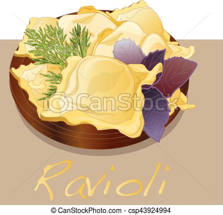 450x434 Ravioli Pasta Set Vector Illustration Eps Vectors