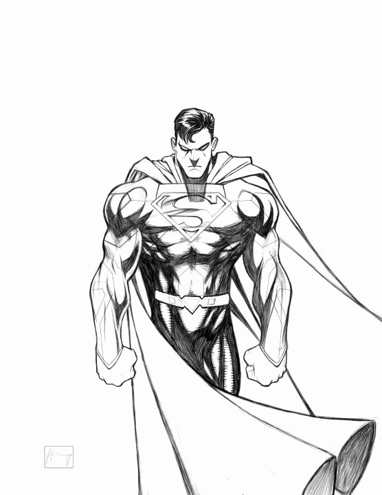 556x720 How To Sketch Superman Magnificent Superman Drawing In Pencil
