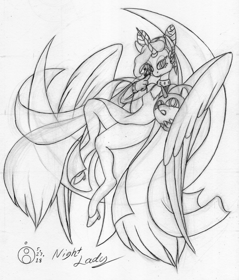 825x968 Night Lady Raw By Sepiakeys