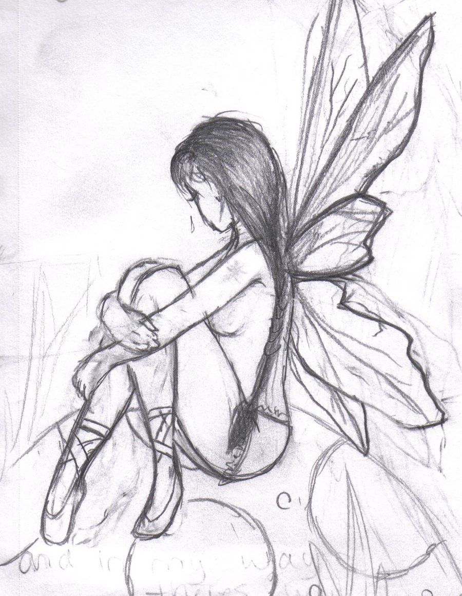 900x1159 Dark Fairy Drawings Easy Fairy Drawings Fairy