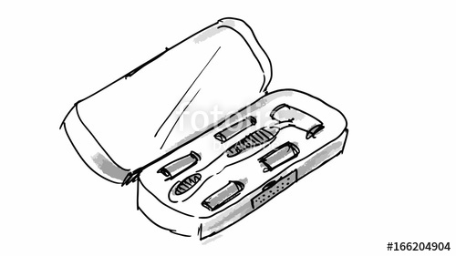 500x281 Shaving Razor Sketch Vector For Cartoon, Or Storyboard Projects