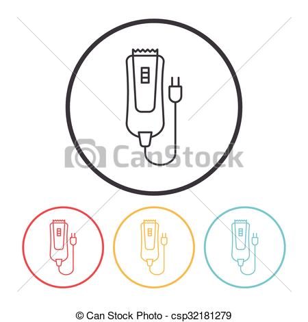 450x470 Razor Line Icon Vectors Illustration