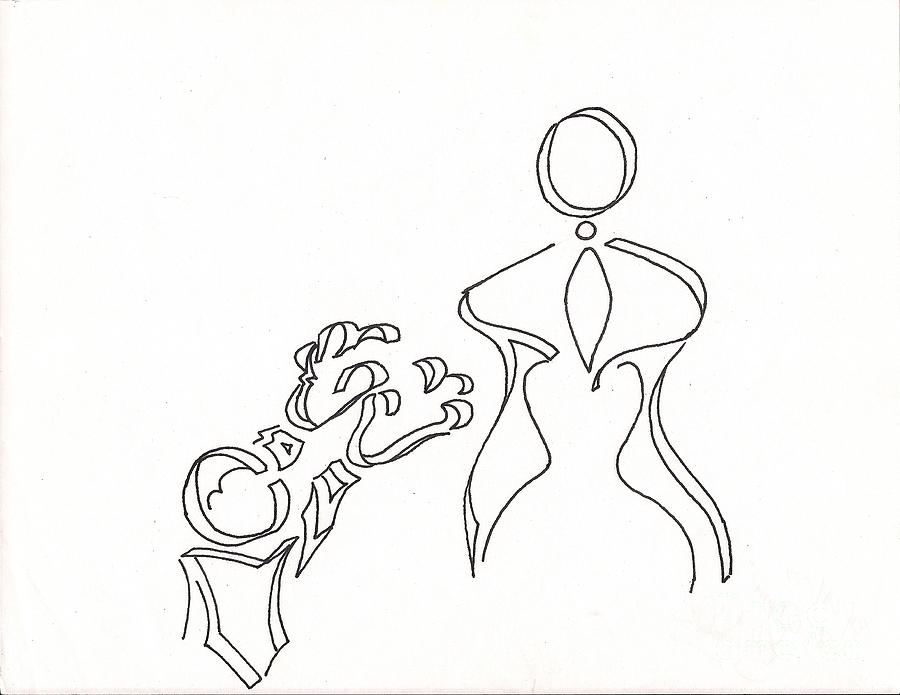 900x695 Reaching Up Drawing By Quincy Heath