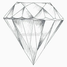 230x230 Drawn Diamond Realistic