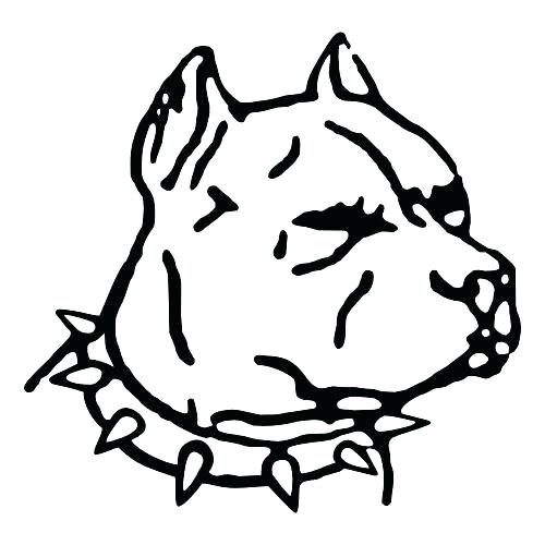 500x500 Coloring Pages ~ Pitbull Coloring Pages Realistic Free Drawings